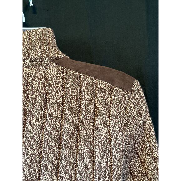 K. STEVENS Vintage XL Fall Brown Y2K Dad Granpacore Streetwear Zip Cardigan - Picture 9 of 15
